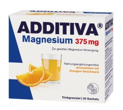Magnesium 375 Mg, nápoj pomaranč 20 sáčkov Additiva
