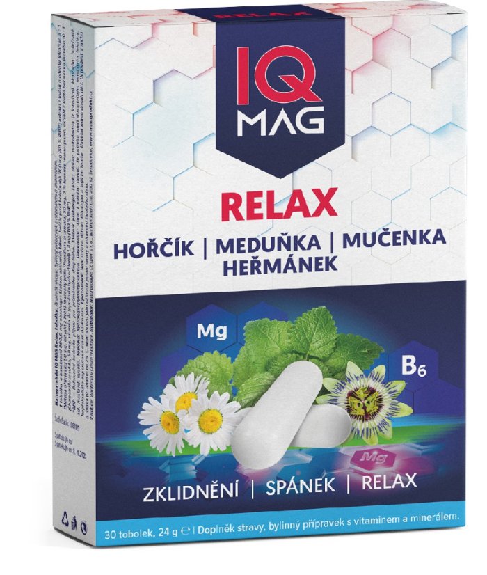IQ Mag Relax Horčík s medovkou, mučenkou a harmančekom 30 cps