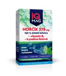 IQ Mag horčík + B6 + kyselina listová pre energiu a pohodu