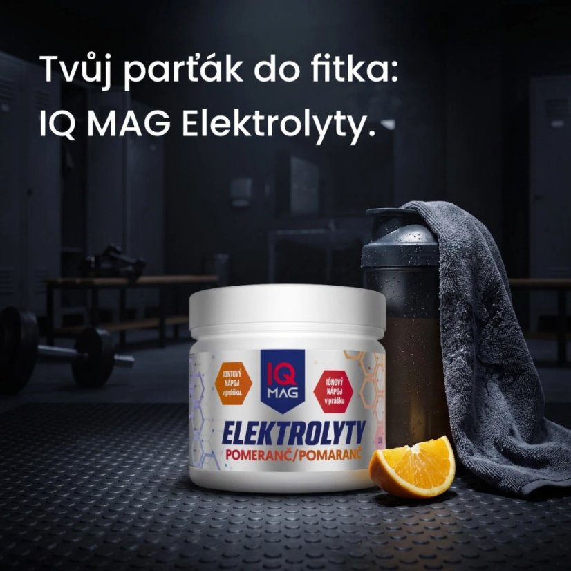 IQ MAG Elektrolyty Pomaranč 150 g – iónový nápoj s horčíkom, draslíkom a vápníkom