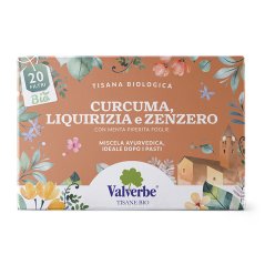 Valverbe BIO čaj Kurkuma, sladké drievko & zázvor 20 sáčkov