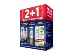 Šumivé tablety s horčíkom, vitamínom C a D 2 + 1 zadarmo