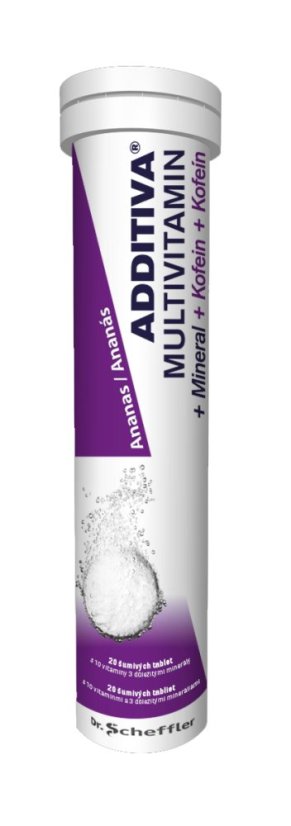 Multivitamín + Mineral + Kofeín ANANAS šum. tablety 20 ks