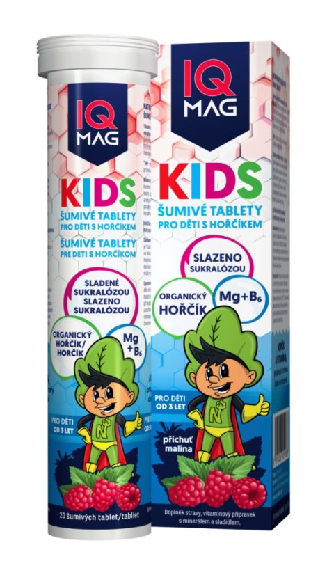 IQ Mag KIDS organický horčík pre deti 20 šum. tabliet IQ Mag KIDS organický horčík pre deti 20 šum. tabliet