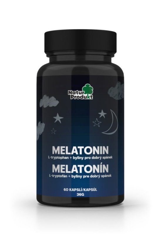 Melatonín + L-tryptophan + byliny 60 tob