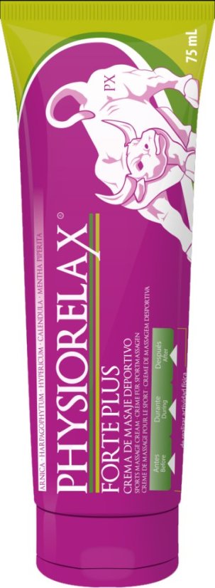 PHYSIORELAX FORTE PLUS masážny krém športový 75 ml - hrejivý