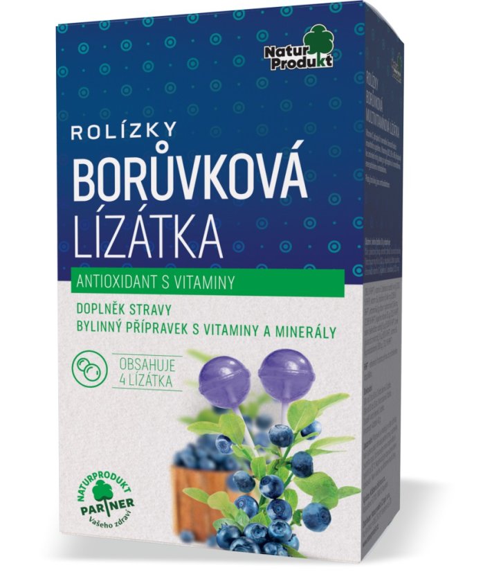 Čučoriedkové lízanky multivitamín 4 ks