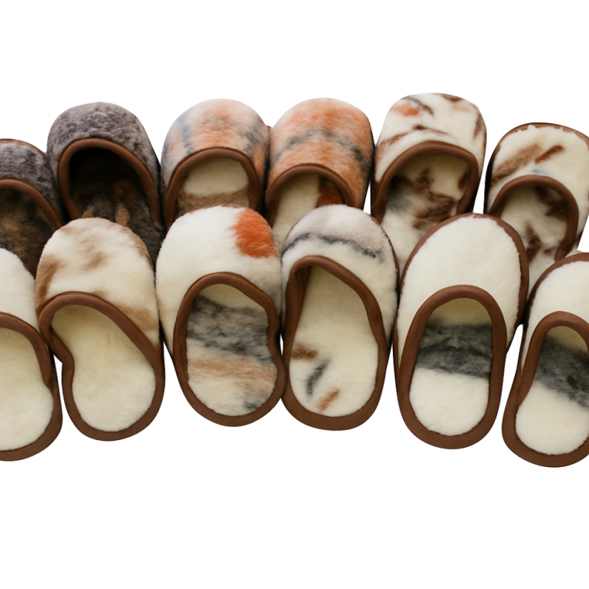 Vlnené šľapky - Merino vlna - Veľkosť obuvi: 42 - 43 EUR