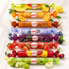 Pastilky z hroznového cukru s vitamínom C, mix príchutí 40 g