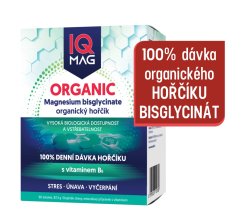 IQ Mag ORGANIC Magnesium + B6 (organický horčík) 90 kapsúl