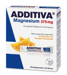 Magnesium 375 Mg, Direct pomaranč 20 sáčkov Additiva