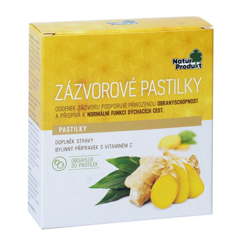 Naturprodukt Zázvorové pastilky 20 pást.