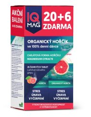 IQ Mag ORGANIC Mg + B6 šumivé tablety 26 tbl