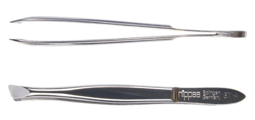 Pinzeta skosená, extra jemná 8 cm NIPPES Solingen