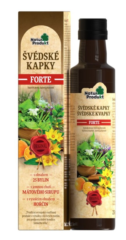 Švédske kvapky Forte 250ml Naturprodukt