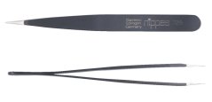Pinzeta špicatá, lakovaná, čierna, nerez 9,5 cm NIPPES Soling