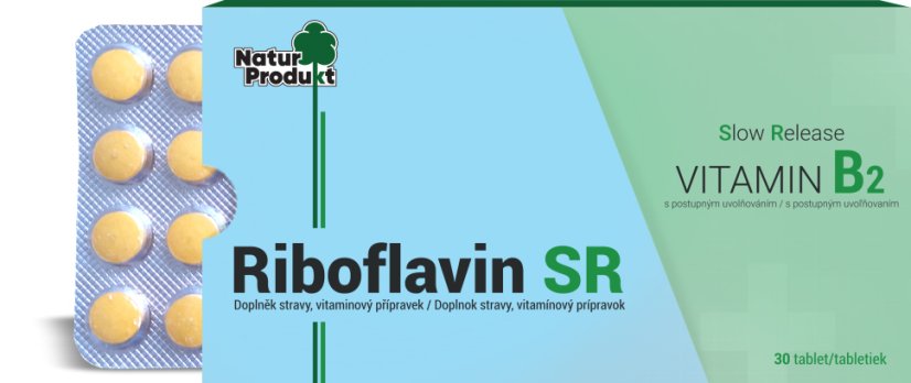 B2 Riboflavín s postupným uvoľňovaním 30 tbl
