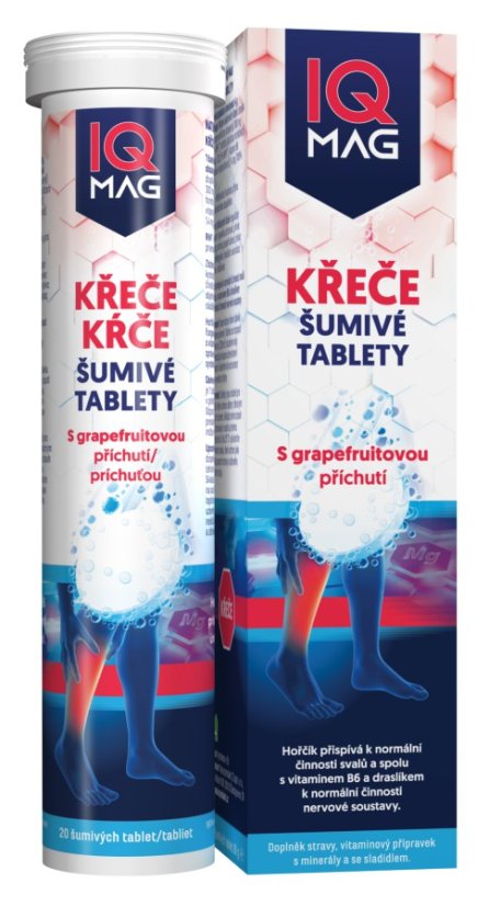 IQ Mag | kŕče šumivé tablety s grapefruitovou príchuťou