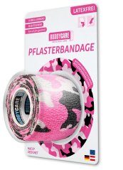 Náplasť BUDDYCARE 5cm x 4,5m ružový maskovací vzor 1 ks