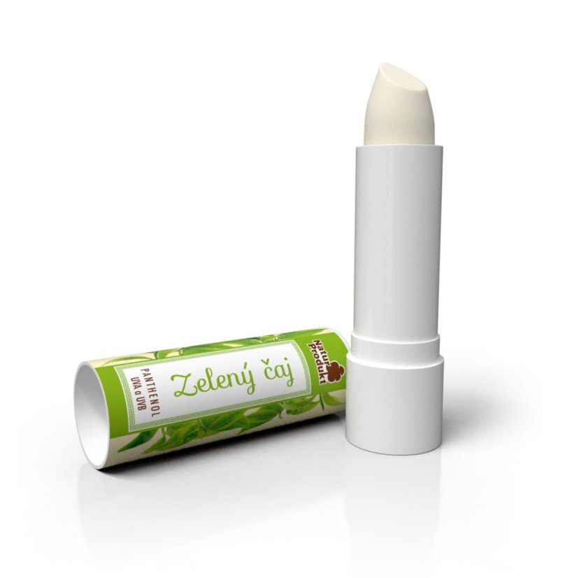 Bylinný Panthenol balzam na pery Zelený čaj Naturprodukt 4 g