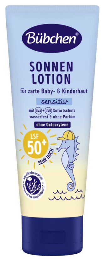 Bübchen Sensitive opaľovacie mlieko SPF 50+ 100 ml – ultra jemná detská ochrana
