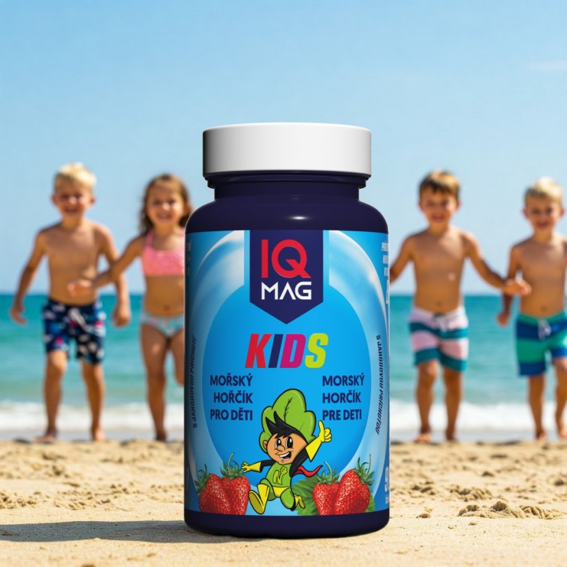 IQ Mag KIDS morský horčík pre deti s jahodovou príchuťou 90 cps