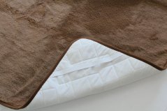 Vlnená podložka MERINO + Camel - tmavá - podšitá prešívanou bavlnenou tkaninou