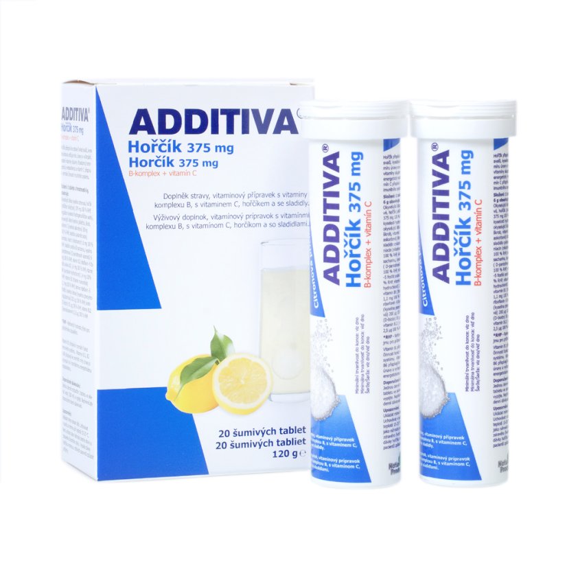 Magnesium 375 g + B-Komplex + Vitamín C 20 tabliet