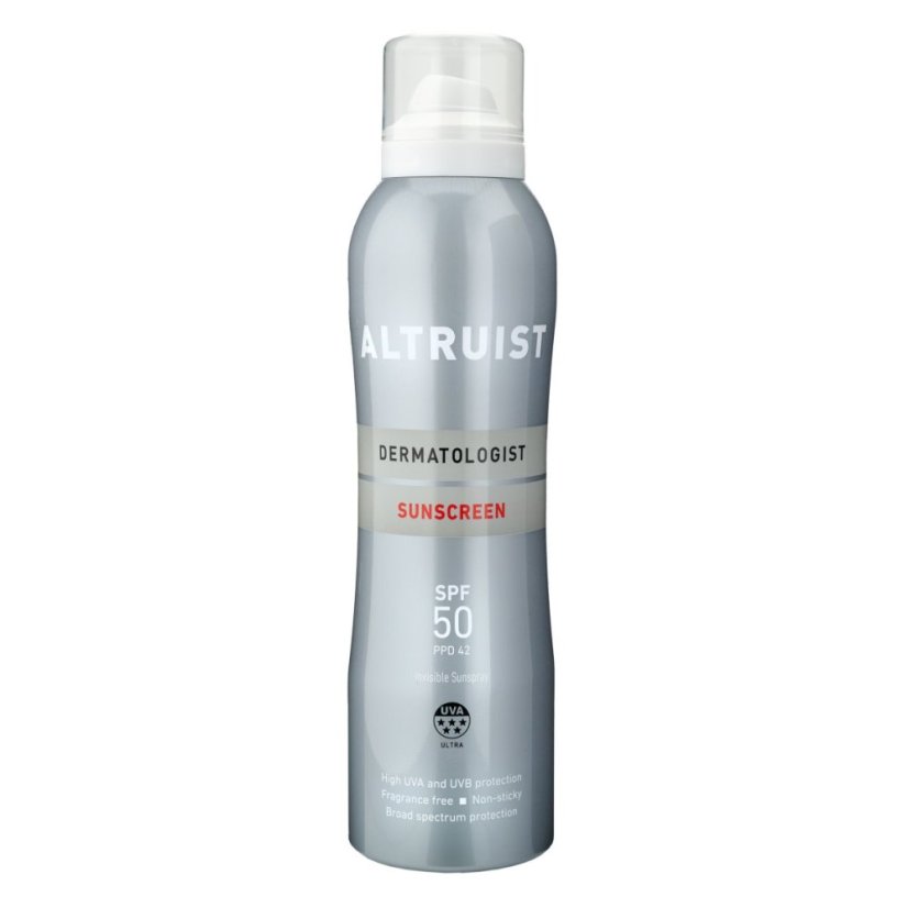 Altruist Neviditeľný opaľovací sprej SPF 50 200 ml