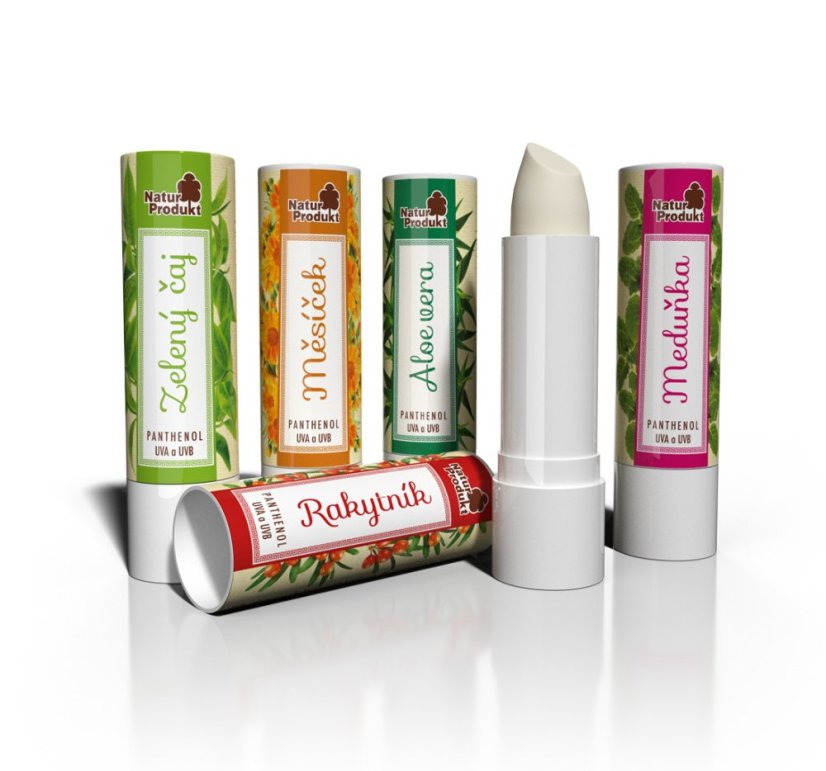 Bylinný Panthenol balzam na pery Medovka Naturprodukt 4 g